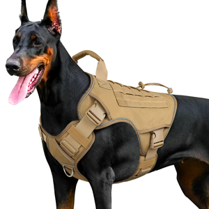 引っ張らずに調整可能な反射軍用犬ベスト 
